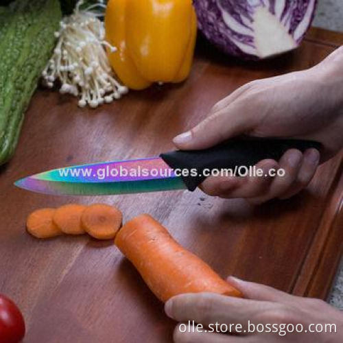 Ceramic Chef Knife with Titanium Golden Color Coating